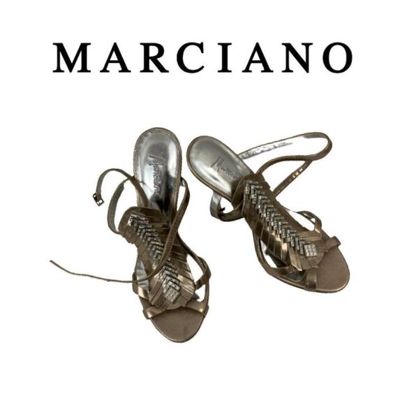 Marciano Shoes - Marciano Silver Sandals. Sz 5.5